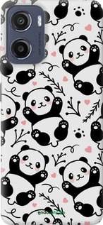 Силиконовый чехол Панды для Motorola Moto E15 - 4318u-4147 изображение 