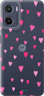 Силиконовый чехол Сердечки 2 для Motorola Moto E15 - 4763u-4147 изображение 