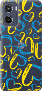 Силиконовый чехол Сердца UA для Motorola Moto E15 - 5292u-4147 изображение 