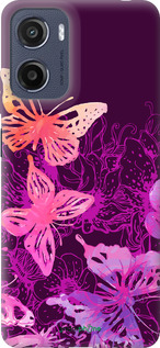 Силиконовый чехол Бабочки v2 для Motorola Moto E15 - 5475u-4147 изображение 