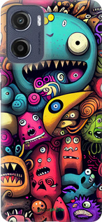 Силіконовий чехол Смішні монстри для Motorola Moto E15 - 5549u-4147 изображение 
