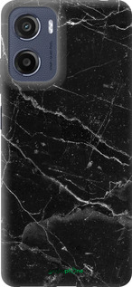 Силиконовый чехол Черный мрамор v2 для Motorola Moto E15 - 5568u-4147 изображение 