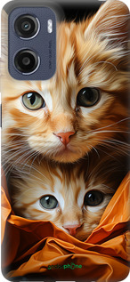 Силиконовый чехол Котики 2 для Motorola Moto E15 - 5664u-4147 изображение 