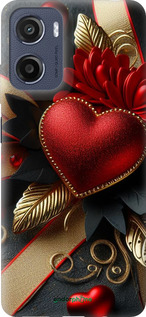 Силиконовый чехол Сердечки v2 для Motorola Moto E15 - 5832u-4147 изображение 