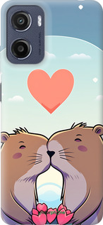 Силиконовый чехол Капибара любовь для Motorola Moto E15 - 6027u-4147 изображение 