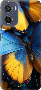 Силиконовый чехол Желто-голубые бабочки для Motorola Moto E15 - 6046u-4147 изображение 