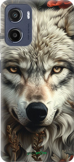 Силиконовый чехол Волчий взгляд для Motorola Moto E15 - 6066u-4147 изображение 