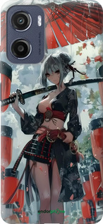 Силиконовый чехол Гейша-воин для Motorola Moto G05 - 6124u-3949 изображение 