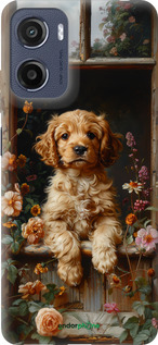 Силиконовый чехол Щенок cocker spaniel для Motorola Moto E15 - 6136u-4147 изображение 