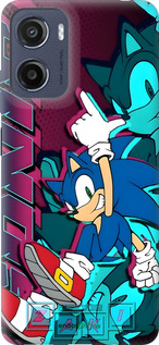 Силиконовый чехол Соник для Motorola Moto E15 - 6284u-4147 изображение 