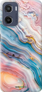 Силиконовый чехол Мрамор красивый для Motorola Moto E15 - 6376u-4147 изображение 