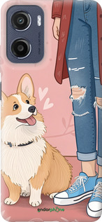 Силиконовый чехол Корги 3 для Motorola Moto E15 - 6707u-4147 изображение 