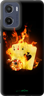 Силиконовый чехол Горящие карты для Motorola Moto E15 - 839u-4147 изображение 