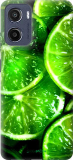 Силиконовый чехол Зелёные дольки лимона для Motorola Moto E15 - 852u-4147 изображение 