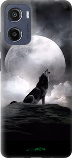 Силиконовый чехол Воющий волк для Motorola Moto E15 - 934u-4147 изображение 