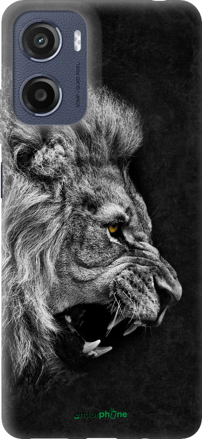 Силиконовый чехол Лев для Motorola Moto E15 - 1080u-4147 изображение 