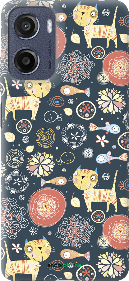 Силиконовый чехол Котята v4 для Motorola Moto E15 - 1224u-4147 изображение 