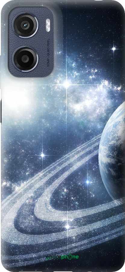 Силиконовый чехол Кольца Сатурна для Motorola Moto E15 - 173u-4147 изображение 