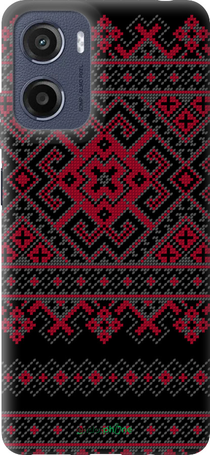 Силіконовий чехол Вишиванка 52 для Motorola Moto E15 - 1763u-4147 изображение 