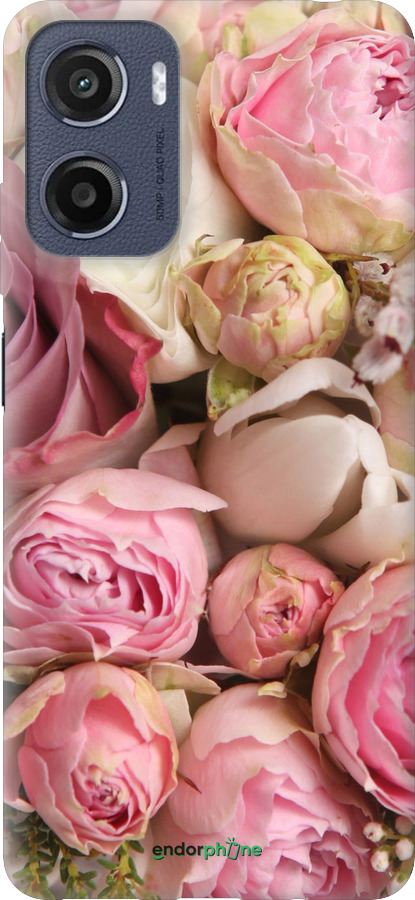 Силиконовый чехол Розы v2 для Motorola Moto E15 - 2320u-4147 изображение 