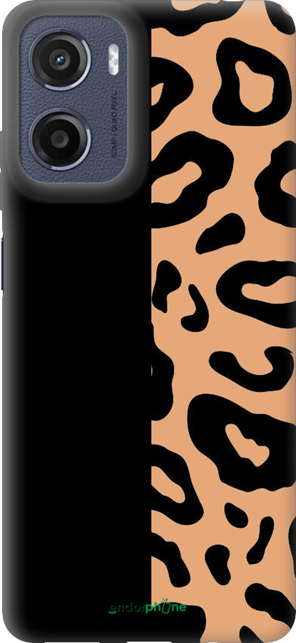 Силиконовый чехол Пятна леопарда для Motorola Moto E15 - 4269u-4147 изображение 