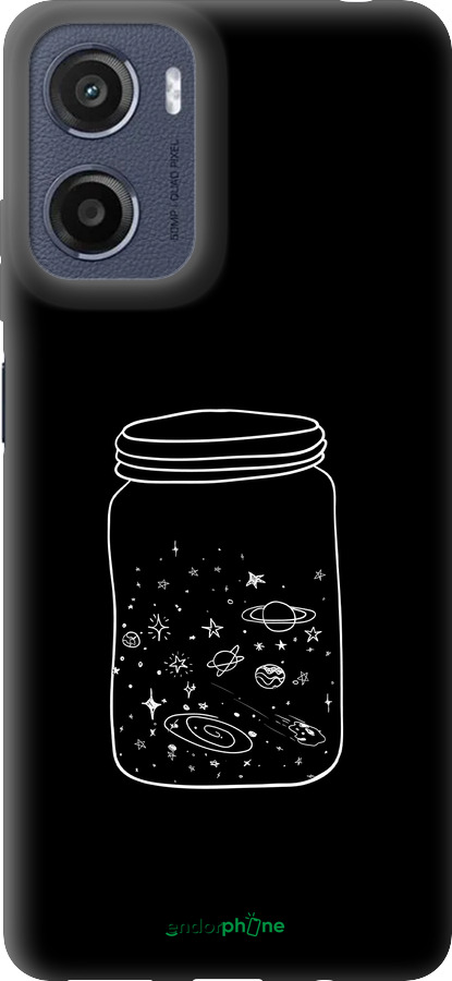 Силиконовый чехол Космос в банке для Motorola Moto E15 - 4297u-4147 изображение 