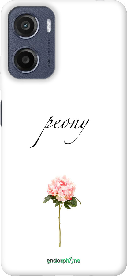 Силіконовий чехол Півонія для Motorola Moto E15 - 4366u-4147 изображение 