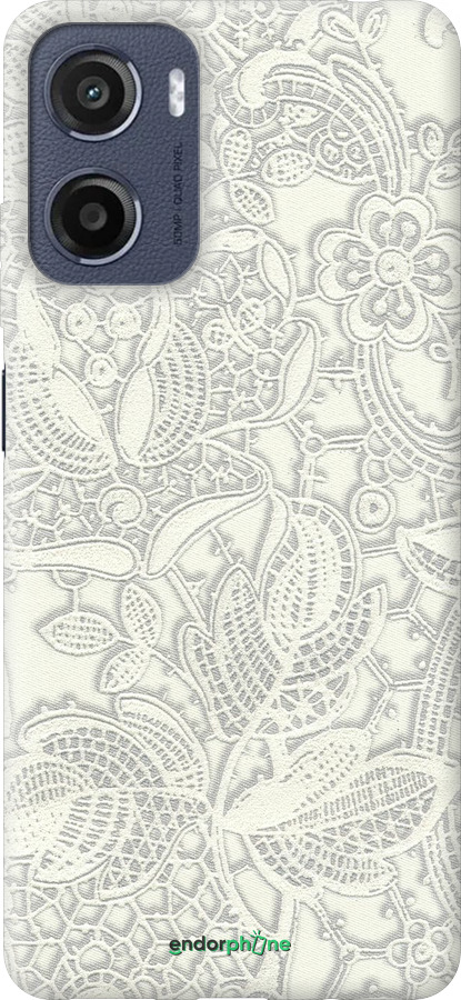 Силіконовий чехол Біле мереживо для Motorola Moto E15 - 4383u-4147 изображение 