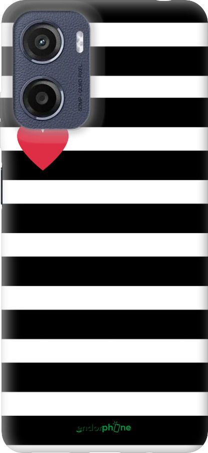 Силиконовый чехол Черно-белые полосы для Motorola Moto G05 - 4461u-3949 изображение 