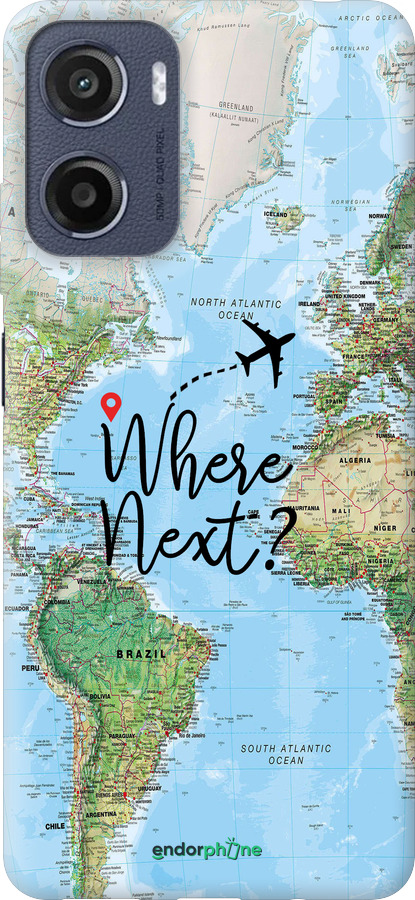 Силиконовый чехол Путешествие для Motorola Moto E15 - 4503u-4147 изображение 