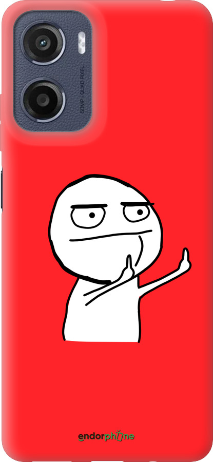 Силиконовый чехол Мем для Motorola Moto E15 - 4578u-4147 изображение 