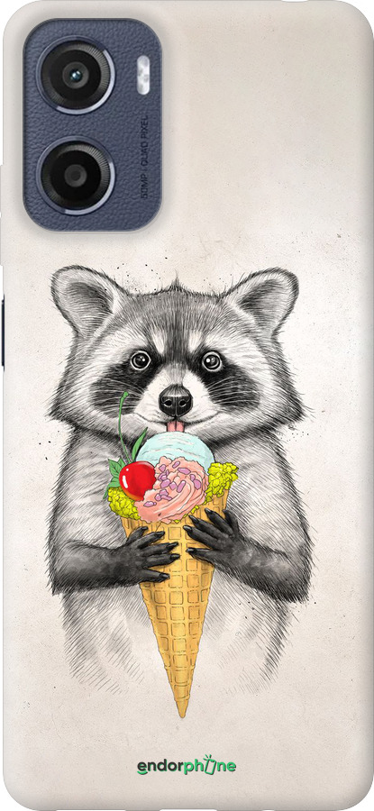 Силиконовый чехол Енотик с мороженым для Motorola Moto G05 - 4602u-3949 изображение 