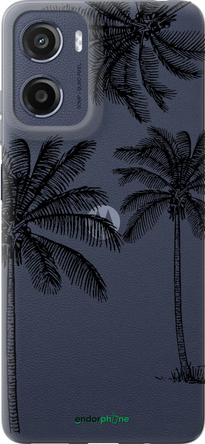 Силиконовый чехол Пальмы1 для Motorola Moto E15 - 4634u-4147 изображение 