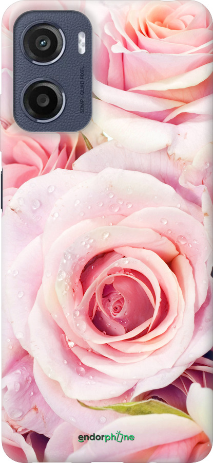 Силіконовий чехол Троянди для Motorola Moto E15 - 525u-4147 изображение 