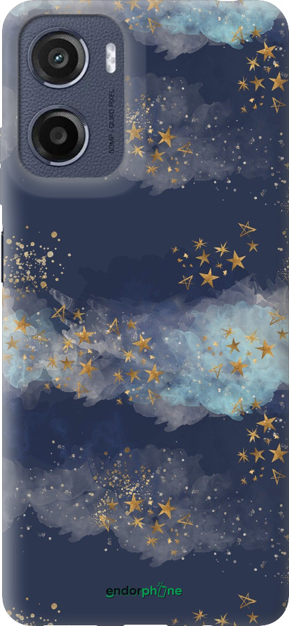 Силиконовый чехол Ночь золотые звезды для Motorola Moto G05 - 5421u-3949 изображение 