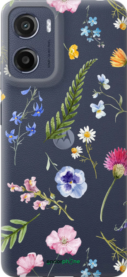 Силиконовый чехол Цветочный фон v2 для Motorola Moto E15 - 5472u-4147 изображение 