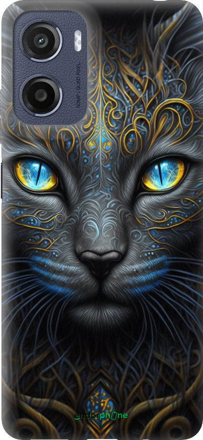 Силиконовый чехол Кошка для Motorola Moto E15 - 5548u-4147 изображение 