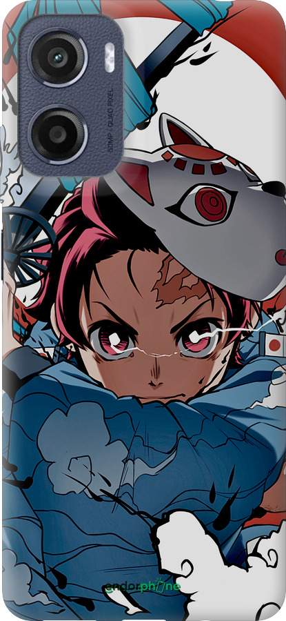 Силиконовый чехол Танджиро Камадо для Motorola Moto E15 - 5574u-4147 изображение 