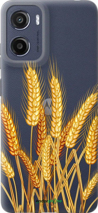 Силиконовый чехол Колоски пшеници для Motorola Moto E15 - 5866u-4147 изображение 