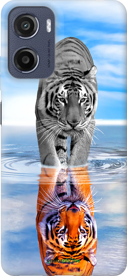 Силиконовый чехол Тигр для Motorola Moto E15 - 6016u-4147 изображение 