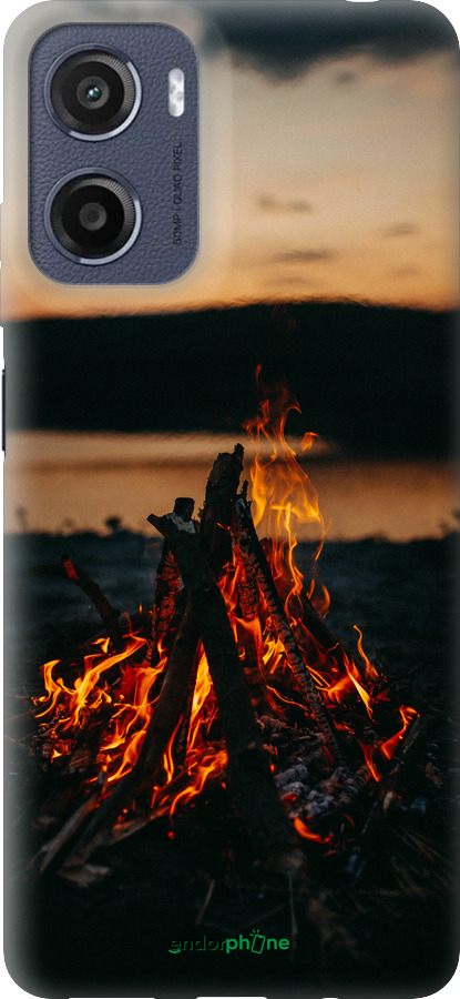 Силиконовый чехол Огонь для Motorola Moto G05 - 6021u-3949 изображение 
