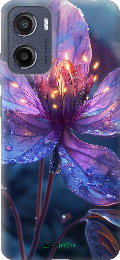 Силіконовий чехол Магічна квітка для Motorola Moto E15 - 6038u-4147 изображение 