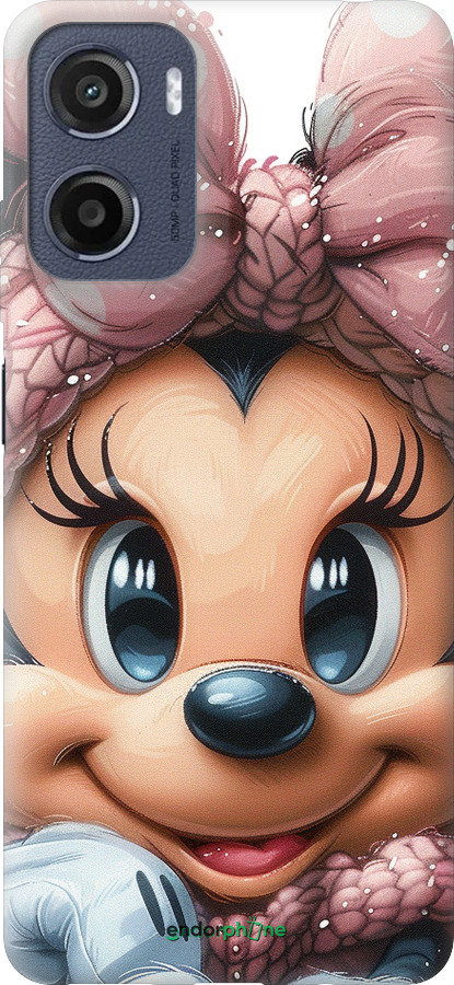 Силиконовый чехол Минни Маус с бантиком для Motorola Moto E15 - 6055u-4147 изображение 