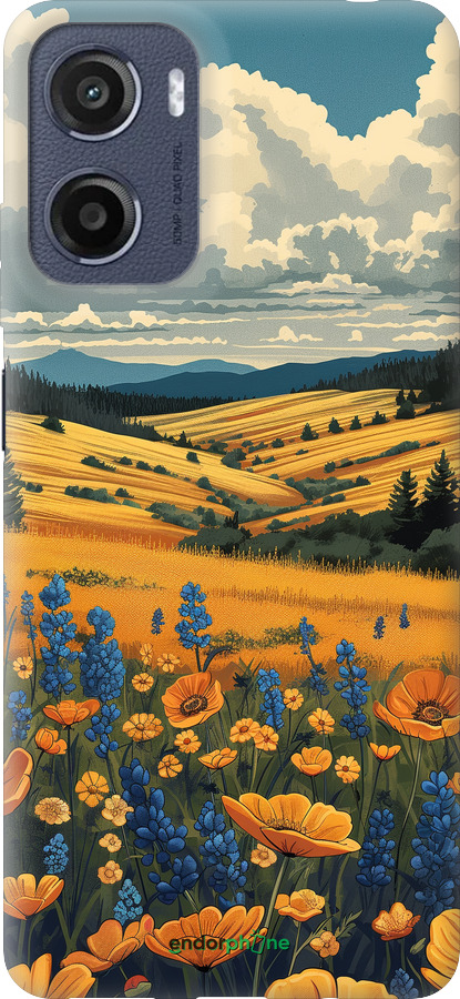 Силиконовый чехол Украинское поле для Motorola Moto E15 - 6082u-4147 изображение 