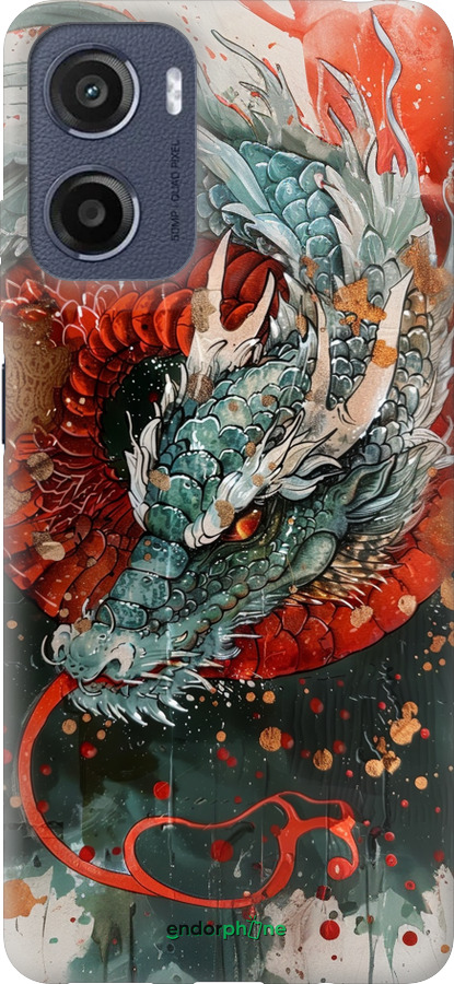 Силиконовый чехол Стихия огня для Motorola Moto E15 - 6101u-4147 изображение 