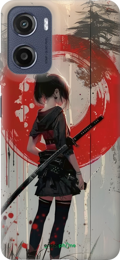 Силиконовый чехол Сумерки воина: Танец с катаной для Motorola Moto E15 - 6123u-4147 изображение 