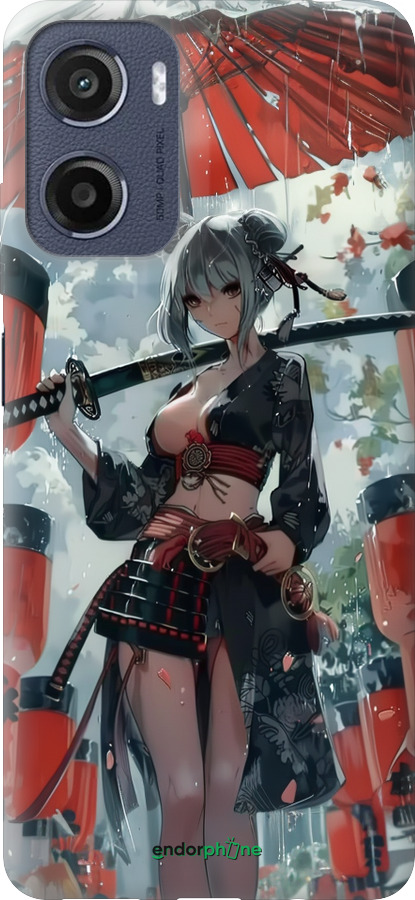 Силиконовый чехол Гейша-воин для Motorola Moto G05 - 6124u-3949 изображение 