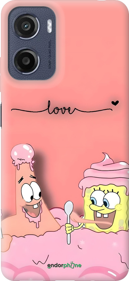 Силиконовый чехол Спанч Боб для Motorola Moto E15 - 6282u-4147 изображение 