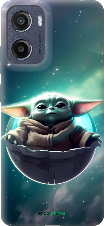 Силиконовый чехол Малышь йода для Motorola Moto E15 - 6294u-4147 изображение 