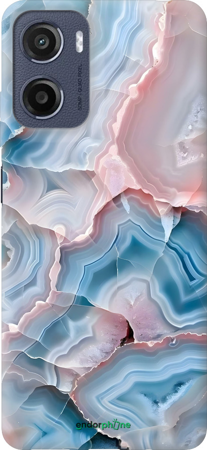 Силиконовый чехол Мрамор для Motorola Moto E15 - 6306u-4147 изображение 